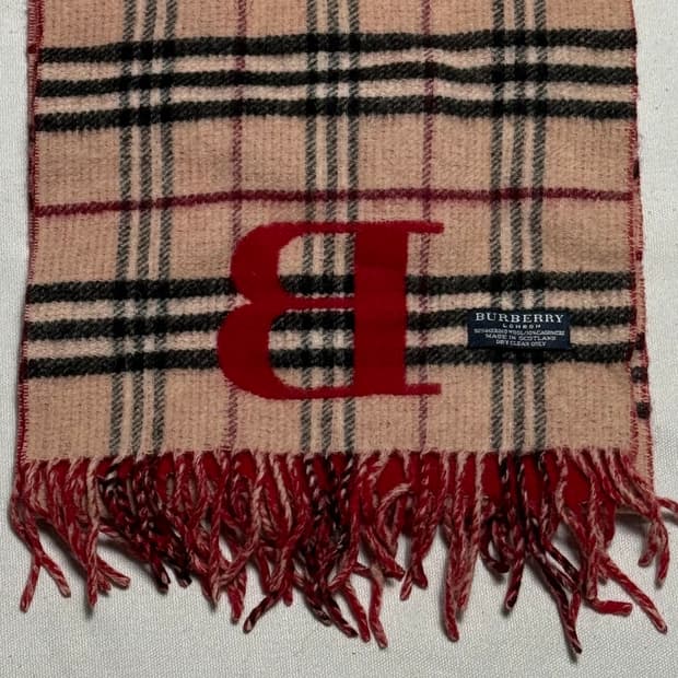 OS 버버리 노바체크 메리노울 캐시미어 머플러