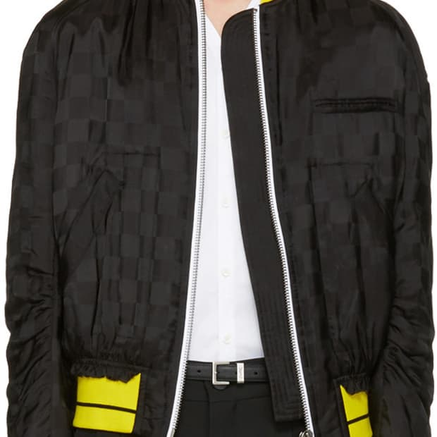 하이더 아커만 / 블랙 체커 자카드 봄버 / XS