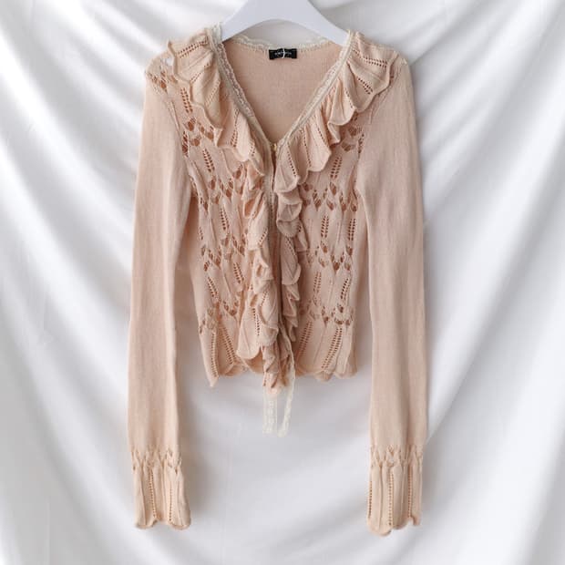 frill lace cardigun
