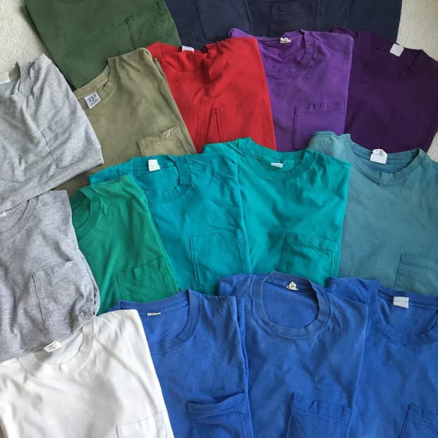 vintage faded pocket - t ❤️
