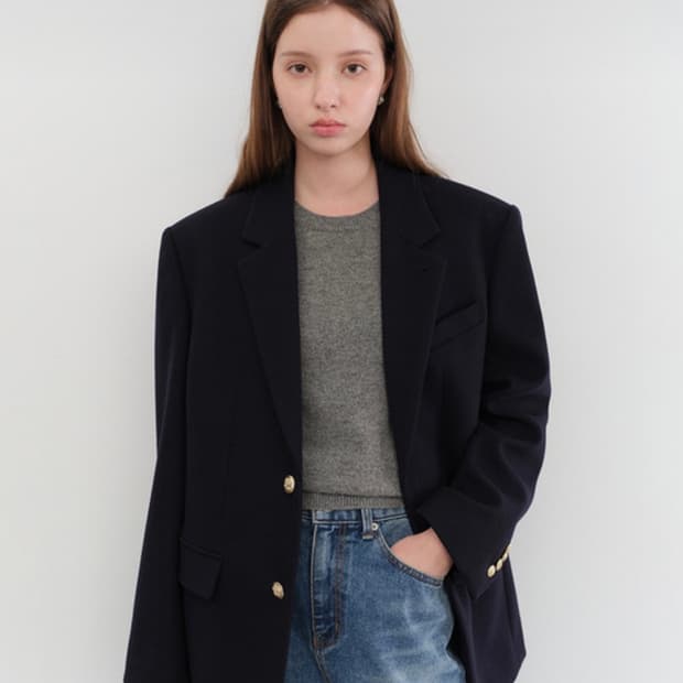 던스트 울 네이비 자켓 새상품