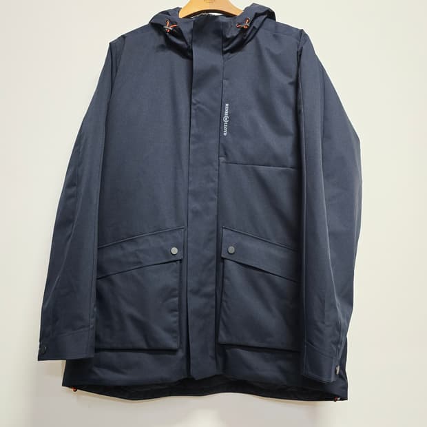 헨리 로이드 네이비 후드 구스다운패딩 자켓