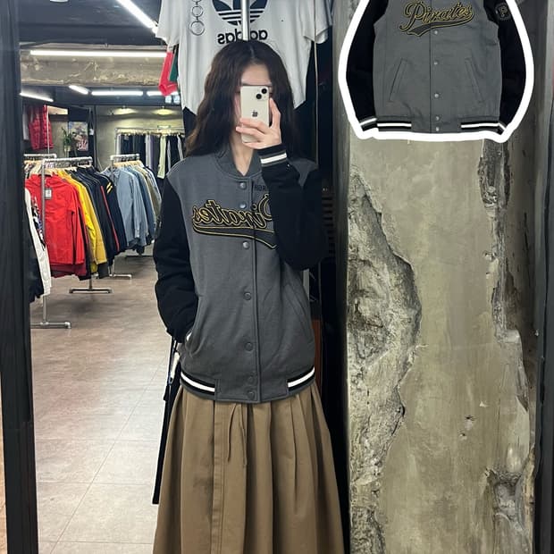 엠엘비 피츠버그 바시티 자켓 그레이 95 #csz2300