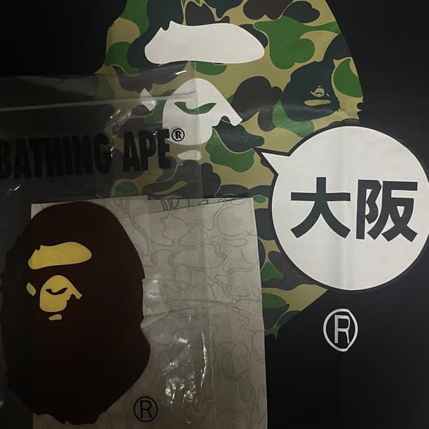[L size] 베이프 오사카 빅 에이프 헤드 티셔츠 블랙