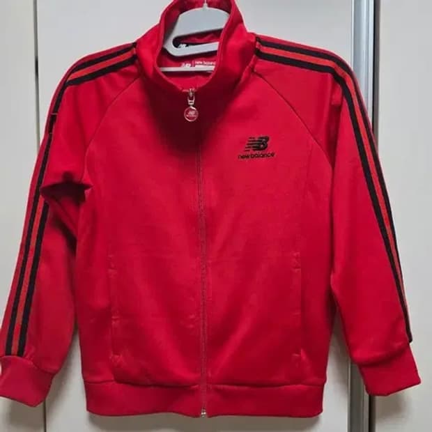 뉴발란스 키즈 남아 트레이닝 집업 자켓 레드