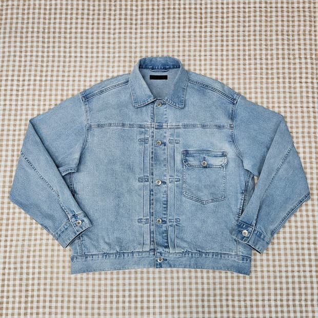 유니클로 오버핏 데님 청자켓 남자100~105