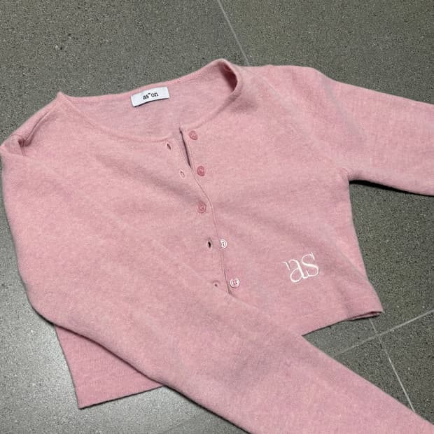 애즈온 핑크 가디건