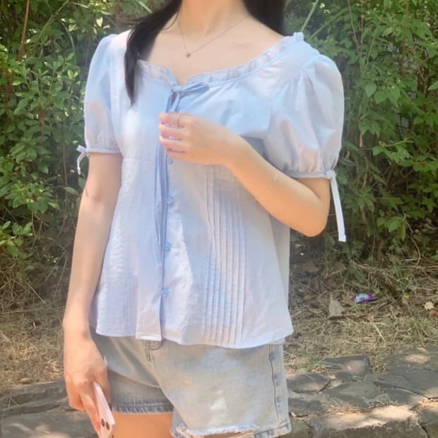 오트앤드 튤립 블라우스 러체 loveletter frill blouse