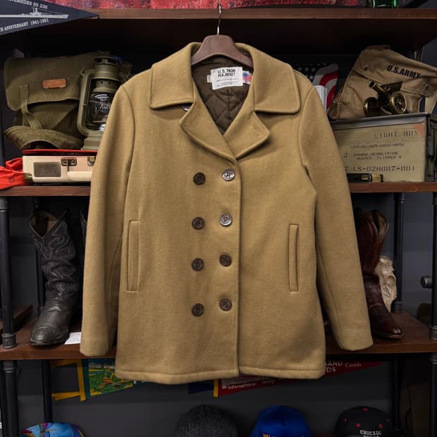 80s Schott 쇼트 740N 밀리터리 미해군 피코트 퀼팅 라이닝 