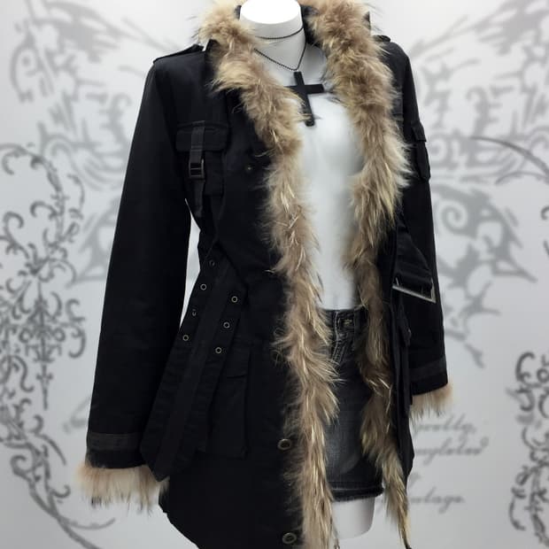 Wild Edge Real Fur-Trim Jacket