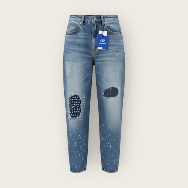 36/ 아더에러 X 자라 패치워크 데님 팬츠 (새상품)