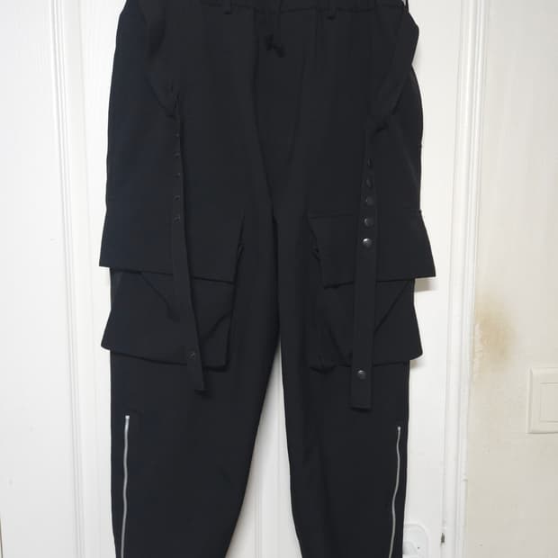Yohji Yamamoto 요지 S'yte 카고 배기 사루엘 팬츠 블랙