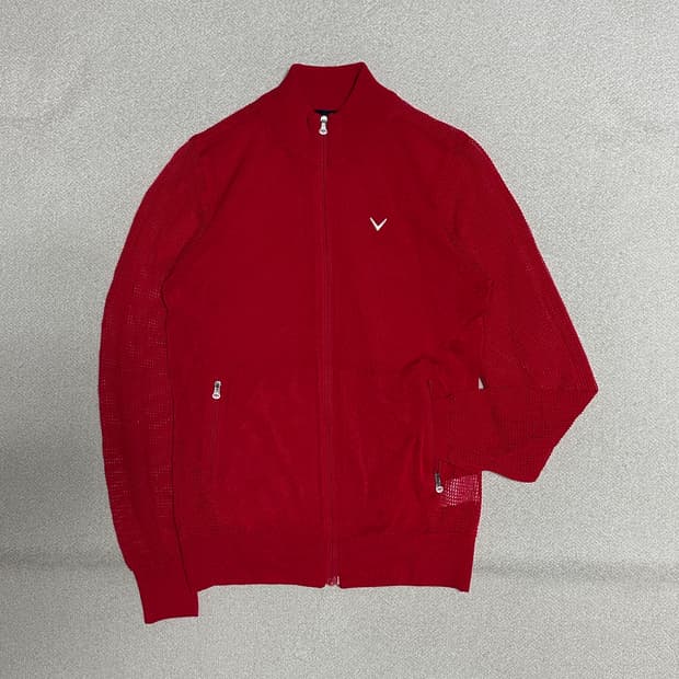 캘러웨이 매쉬 짜임 니트 집업 가디건