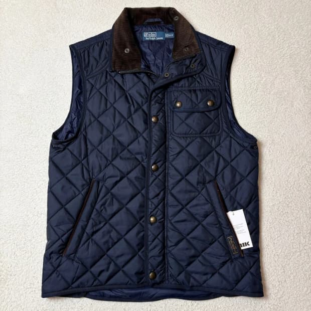 폴로 랄프로렌 00's 클래식 카라 골덴 퀼팅 베스트 PN6597