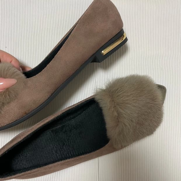 스웨이드 퍼 슈즈 245