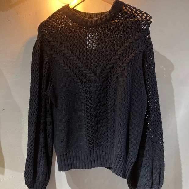 Mango 그물망 니트 