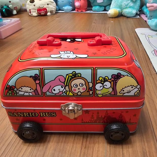 산리오 고전 버스 틴케이스 소품함 보관함