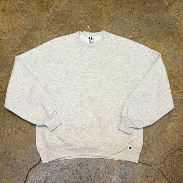 레어 90s Made in USA 미국 빈티지 러셀 무지 맨투맨