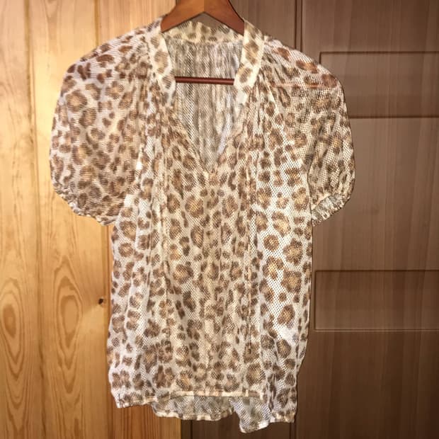 0018 - Baby Cheetah Eyelet Blouse