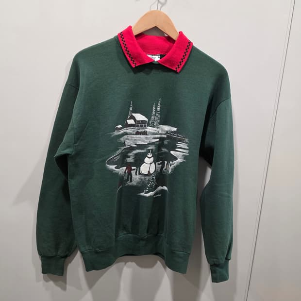 90s 빈티지 GOPHER 프린트 카라 맨투맨