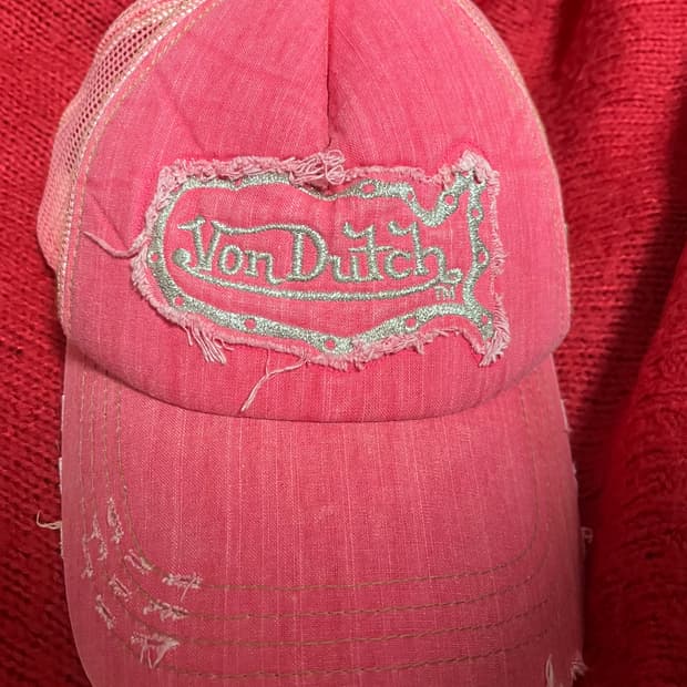 빈티지 본더치 핑크 매쉬캡