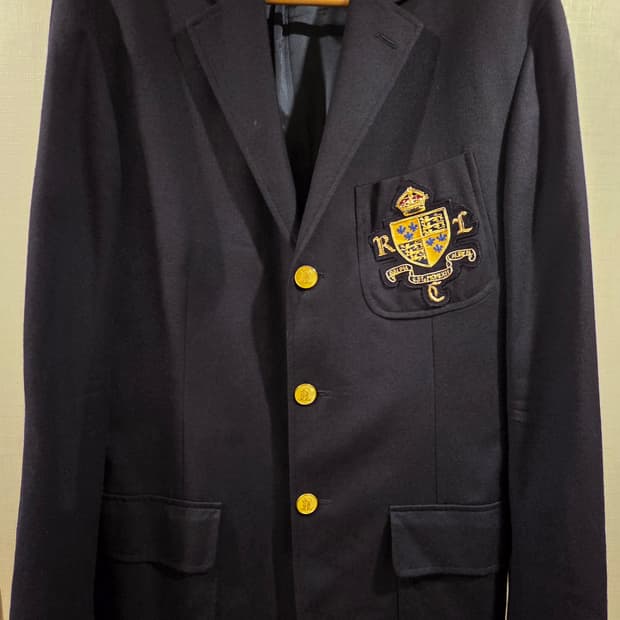 폴로랄프로렌 이태리 도스킨 울100% 블레이저 자켓