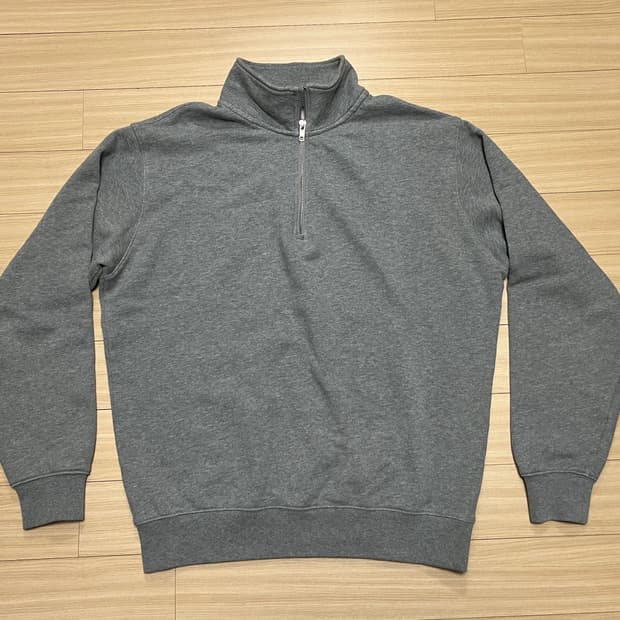 [M] 지오다노 프렌치 테리 하프집업 목넥 풀오버 그레이