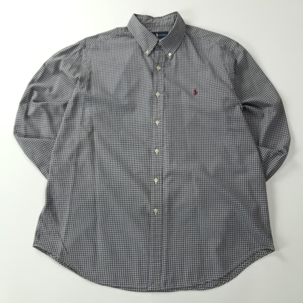 CK305 XL 폴로 00s 네이비 마이크로 타탄체크 셔츠 남방