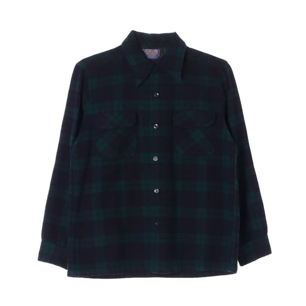 펜들턴 체크 플란넬 셔츠 - USA made 남성 M 