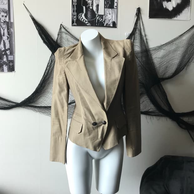 Basic cotton beige jacket 