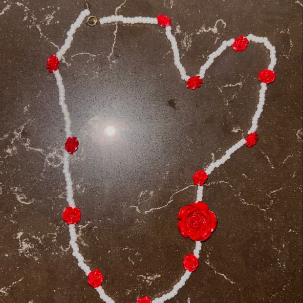 2-way Antique Rose Necklace & Bracelet