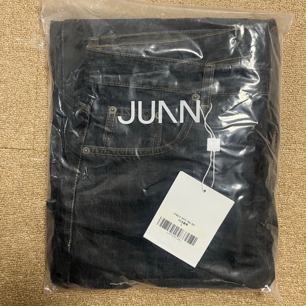 주앙옴므 남성 와이드 데님 팬츠 다크블루 L 새상품