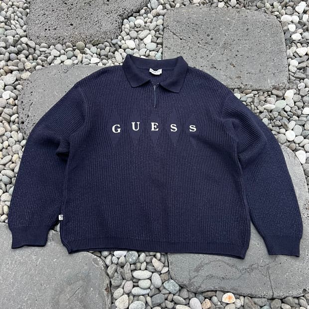 1990s GUESS HALF ZIP UP SWEATER 게스하프집업니트