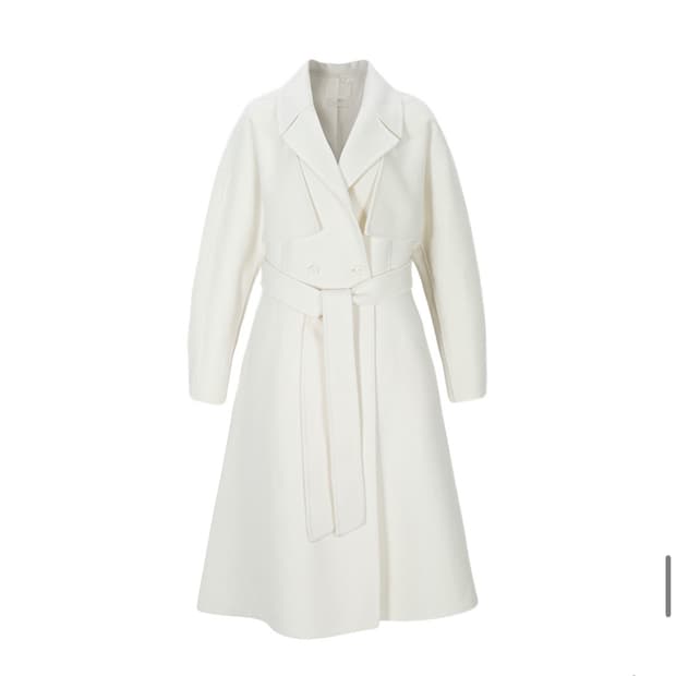 루시르주 Two-way Cape Wool Coat (ivory)