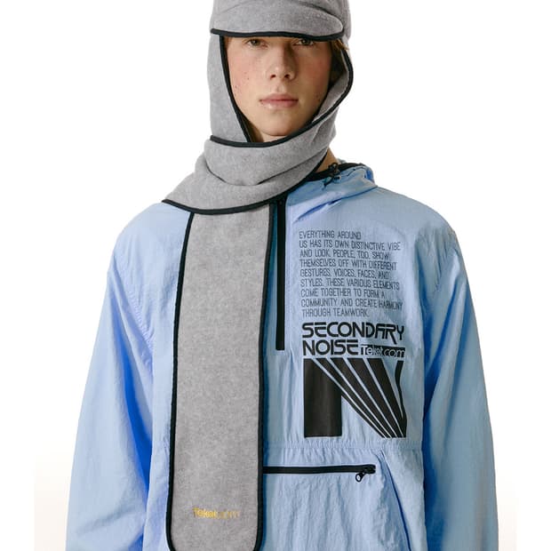 테켓 플리스 머프 캡 멜란지 그레이