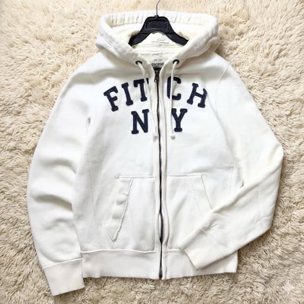 아베크롬비 크림 후드집업 