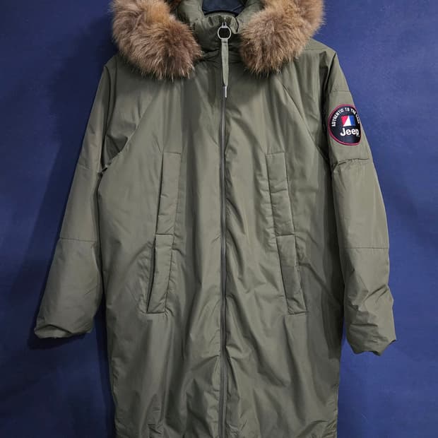 지프 카키컬러 남성 95 덕다운 패딩 