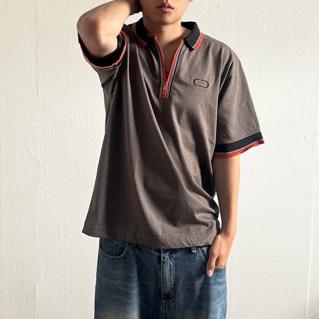 Nike 00s 올드 나이키 자수 로코 집업 카라티