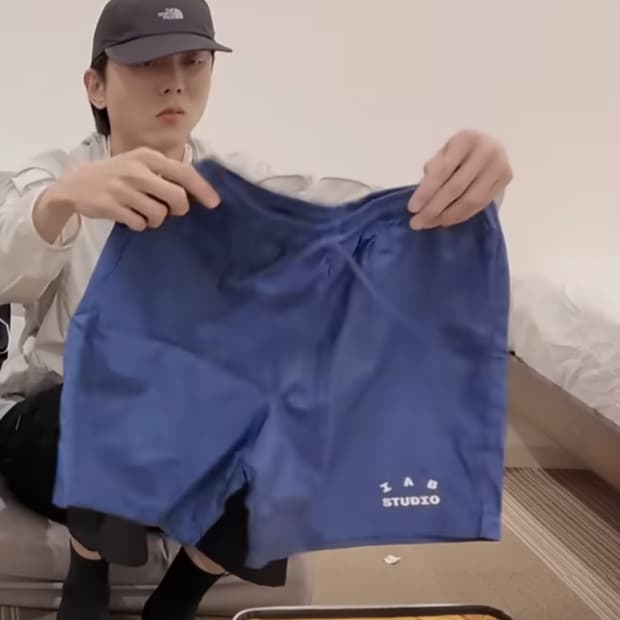 아이앱 스튜디오 우븐 쇼츠 네이비 