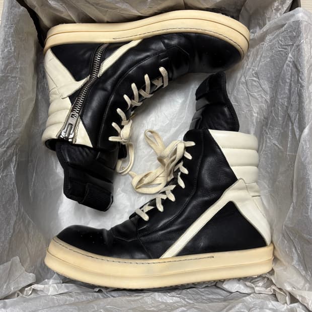 릭오웬스 지오바스켓 블랙 화이트 41