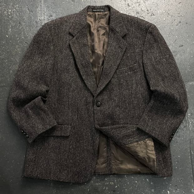 100 해리스트위드 해링본 블레이저 자켓 