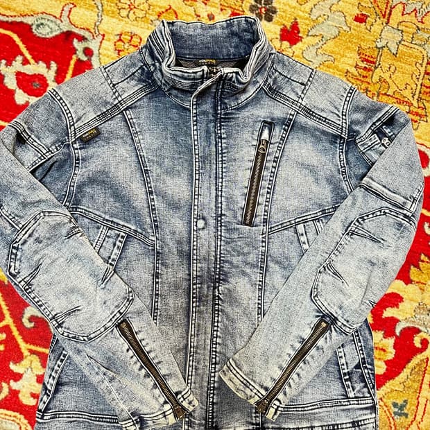 field core codura 워싱 데님 라이더 자켓 3L