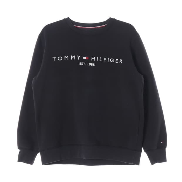 타미힐피거 센터 로고 자수 네이비 맨투맨 L