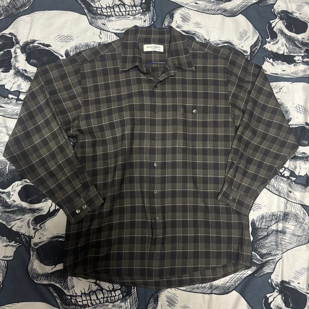 발망 체크남방 105사이즈 