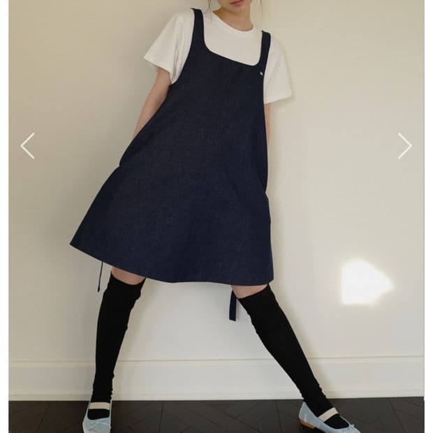 모의 moui PP denim mini ops (DENIM) 데님 원피스