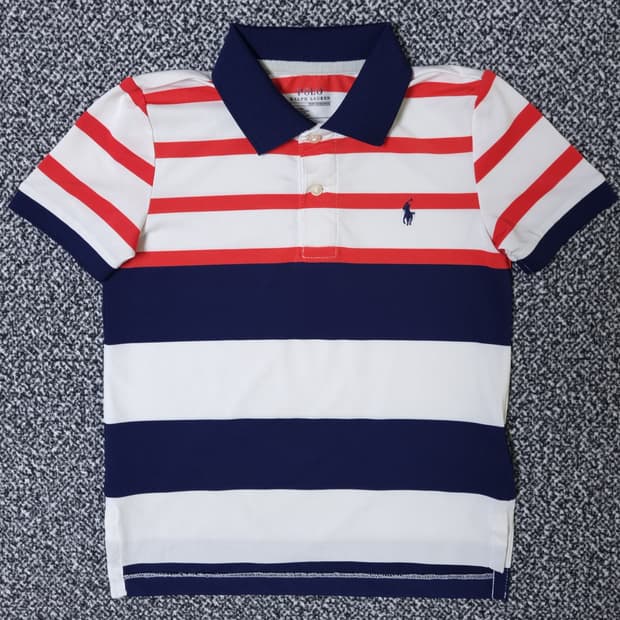 [무료배송][100]폴로 키즈 스트라이프 반팔티 카라티