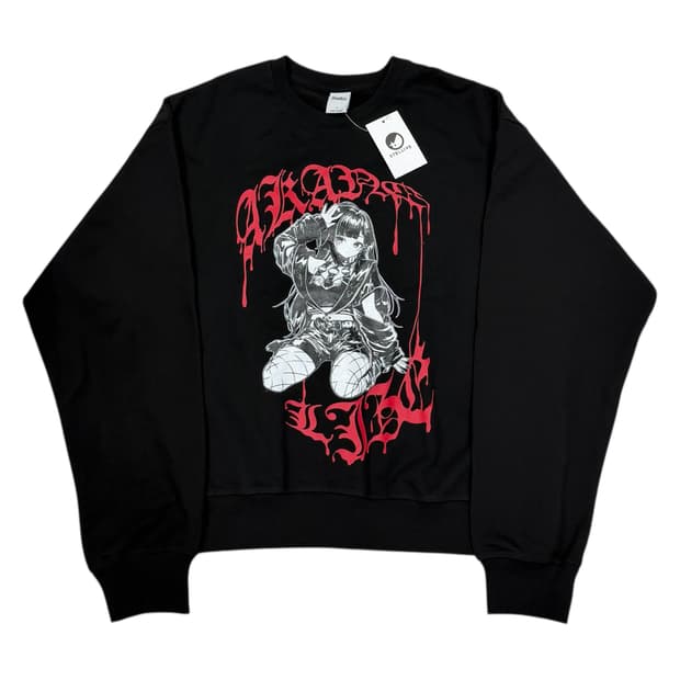 스텔라이브 아카네 리제 스웻셔츠 맨투맨 블랙 2