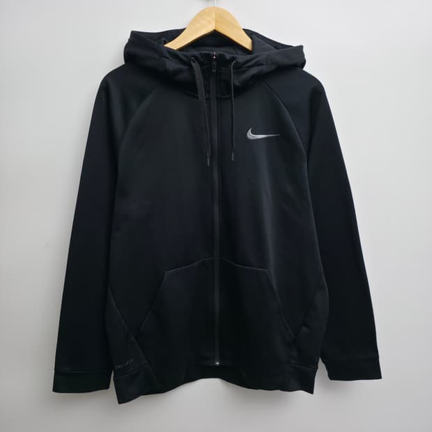 [XL] 나이키 드라이핏 후드집업 블랙