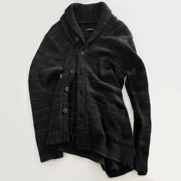 빈티지 니트 가디건 블랙 아카이브