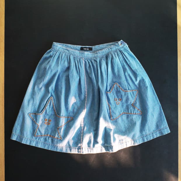 네넷 별 데님 스커트